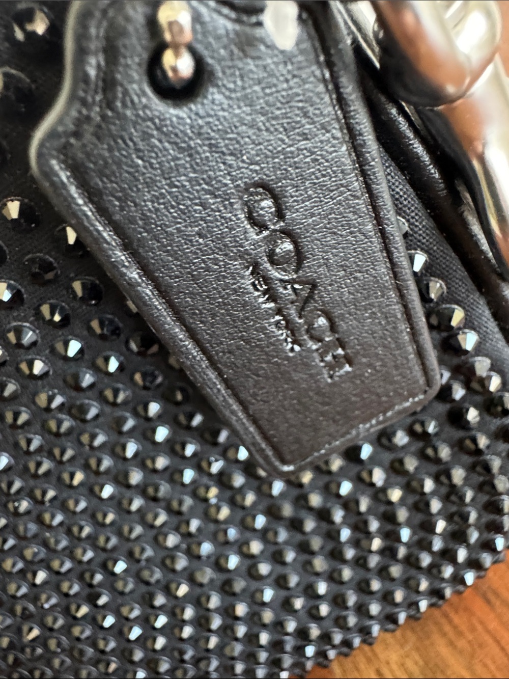 Coach Black Crystal-Studded Mini Shoulder Bag - Picture 2 of 4